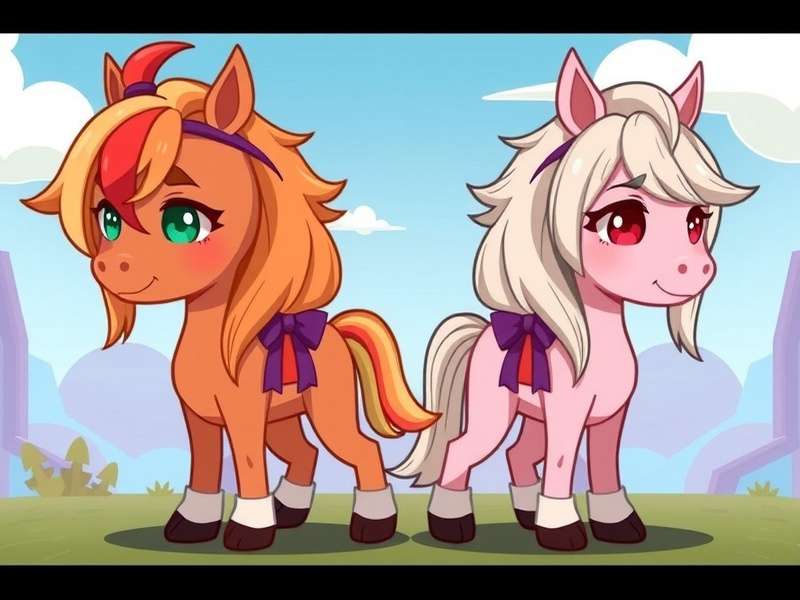 Showcase of diverse Pony Town hairstyles from multiple players