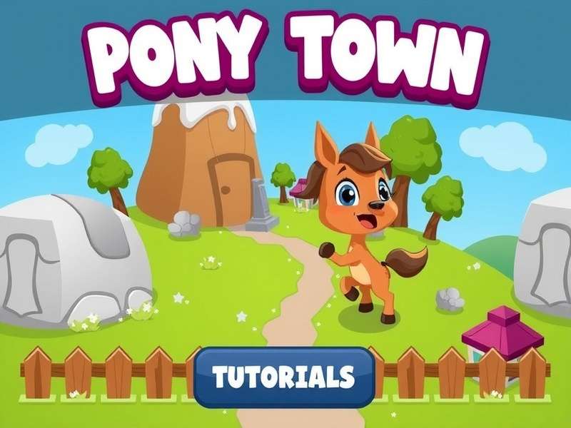 Pony Town gameplay screenshot showing colorful ponies and custom islands