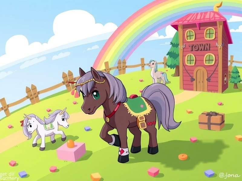Pony Town character with extensive customization options