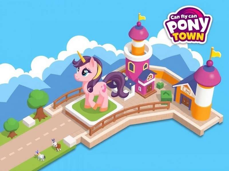 Pony Town game interface displayed on a mobile phone screen