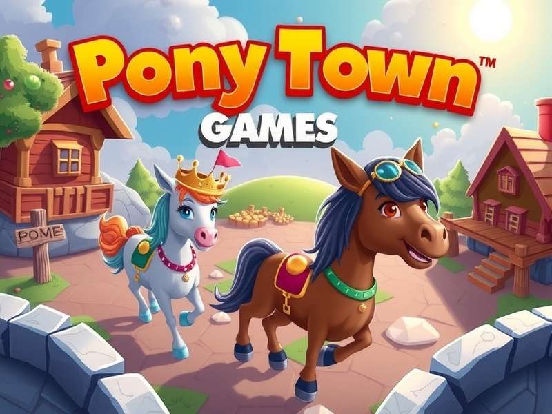 Visual comparison of Pony Town and similar games featuring colorful pony characters