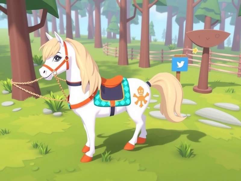 Creative Pony Town character design with colorful clothing