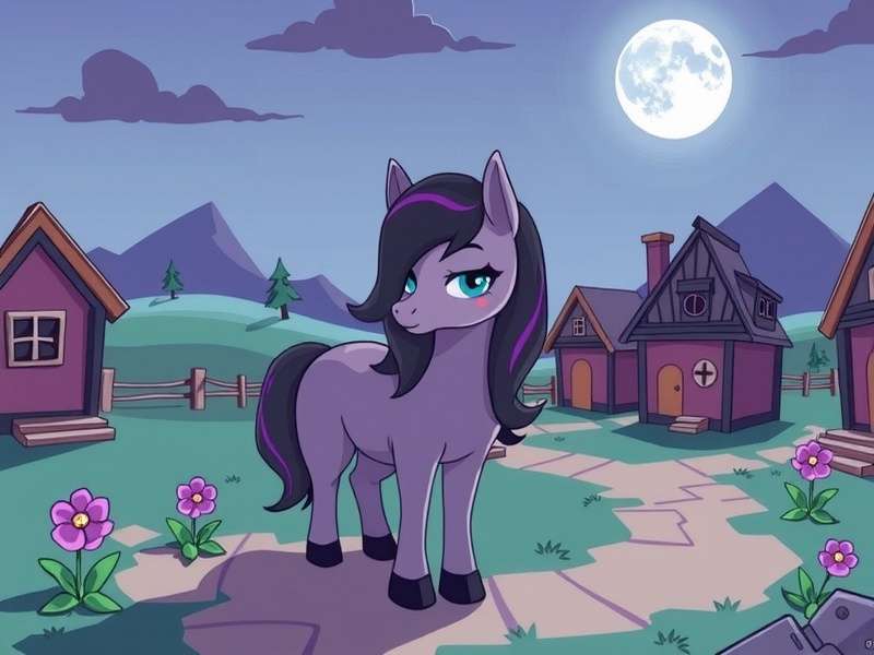 A vibrant scene from a Pony Town custom server showing unique biomes and player ponies interacting