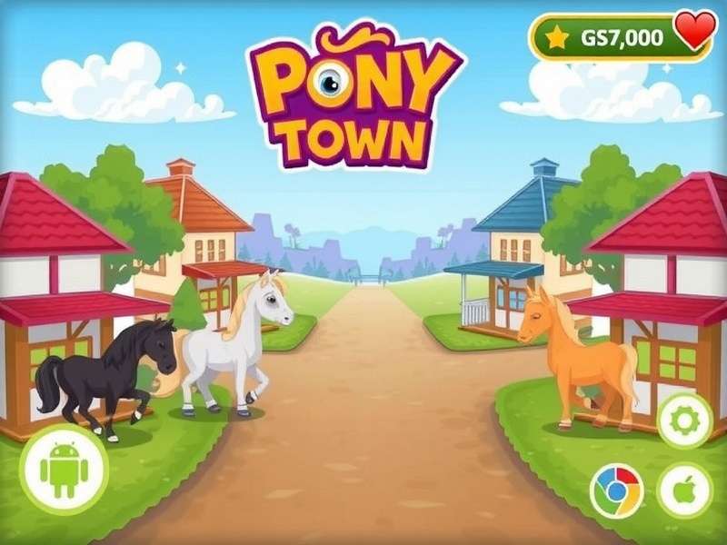 Android device showing Pony Town settings menu optimised for mobile