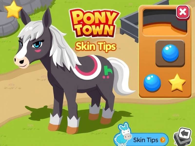 Colorful pony character design with custom skin