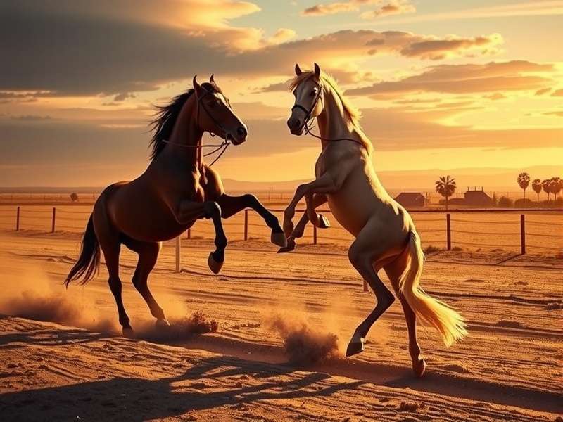 Visual comparison between pony and horse characters in Pony Town game