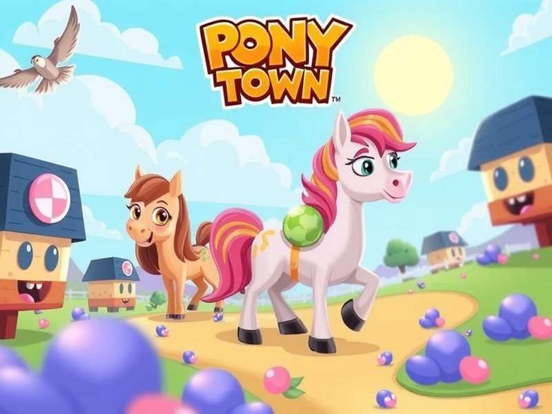 Pony Town game interface on a computer screen