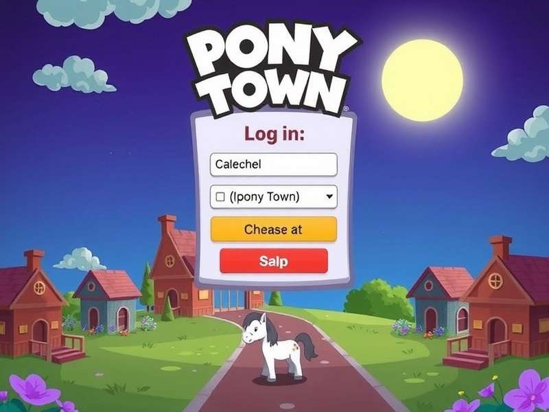 Colorful pony characters in a fantasy landscape