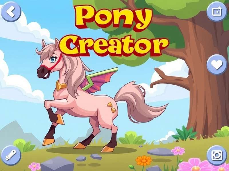 Screenshot of the Pony Town Pony Creator interface showing extensive customisation options