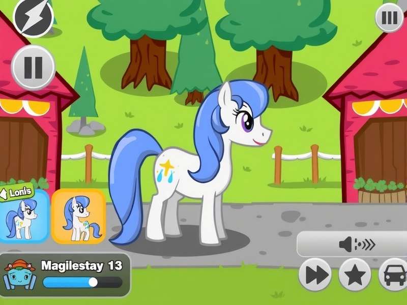 A beautifully customized pony in Pony Town with gradient coat and unique cutie mark