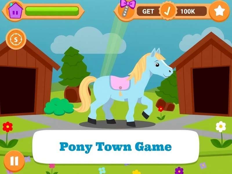A vibrant collage of Pony Town characters exploring magical landscapes, showcasing the variety of games to play.