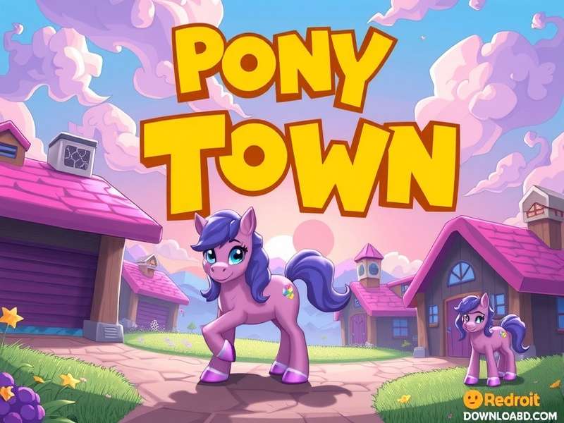 Pony Town Download Reddit community overview showing UK player statistics and custom servers
