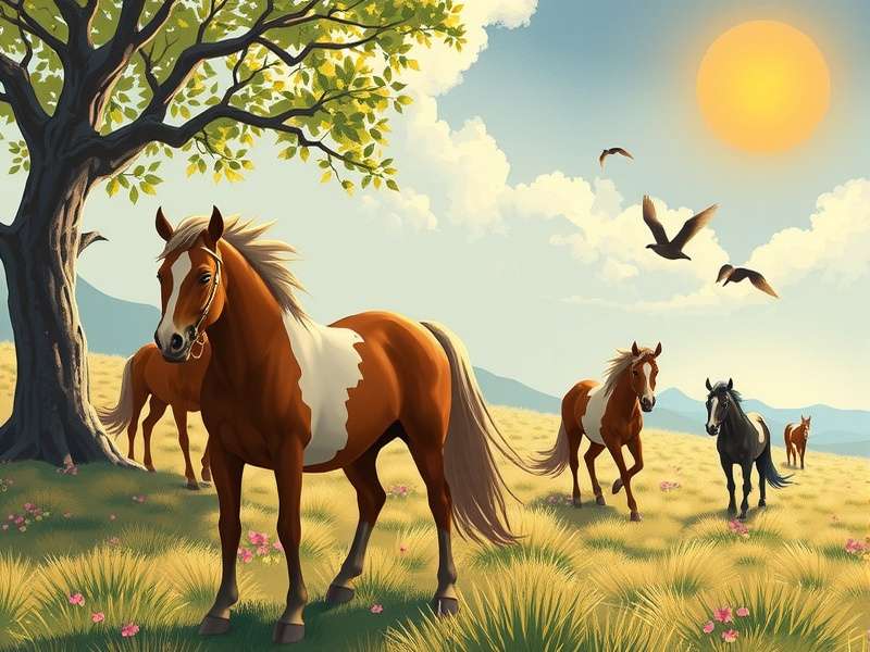 Pony Town game world featuring vibrant pony characters, custom builds and community hub