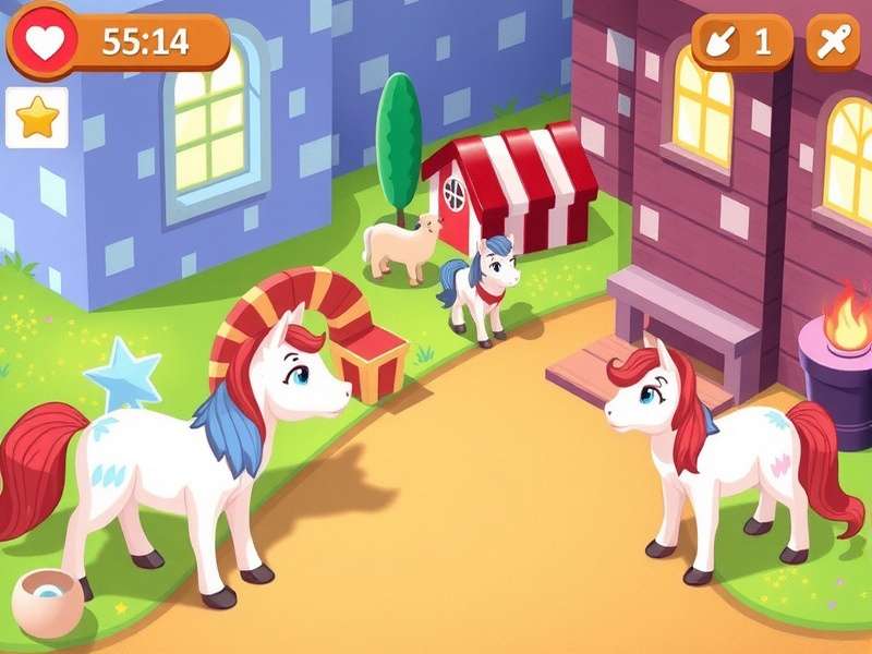 Custom Pony Town server hosting dashboard showing server stats and pony avatars