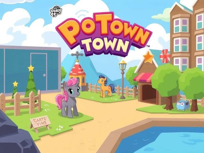Pony Town Game vibrant world with colorful pony characters exploring a fantasy landscape
