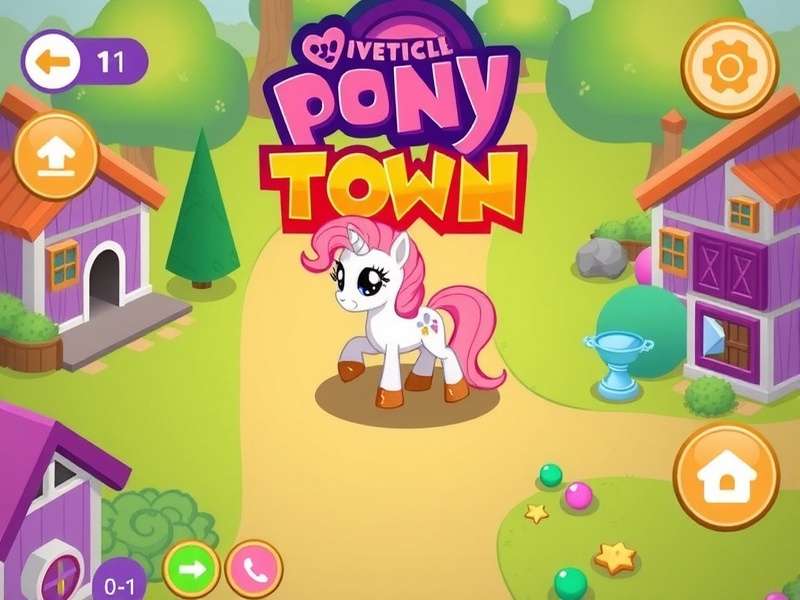 Pony Town game world with ponies on a colourful meadow – Cara Download Pony Town guide