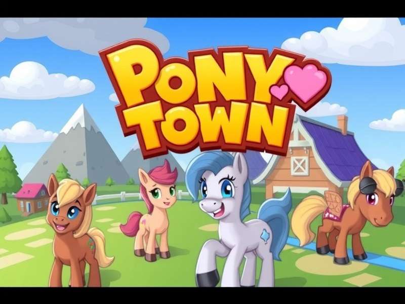 Pony Town fan games community hub featuring player creations, skins and social spaces