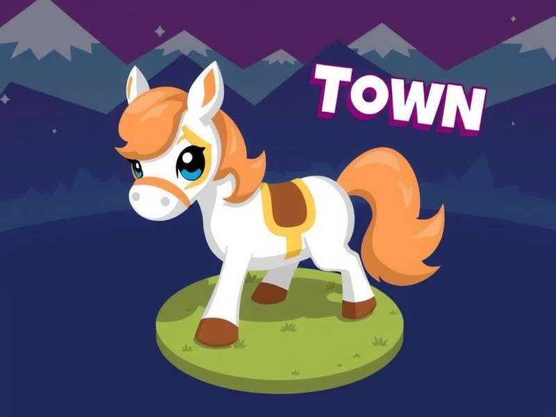 Pony Town game world with colourful ponies and magical landscape