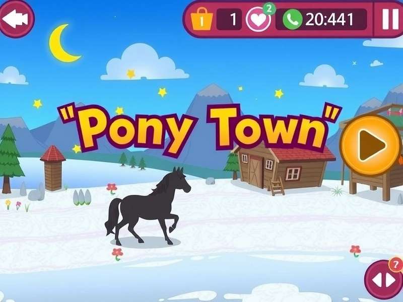 Pony Town UK community gathering with ponies and banners