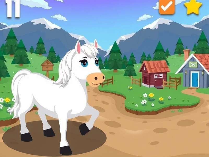 Pony Town game world with customisable ponies and vibrant social hub